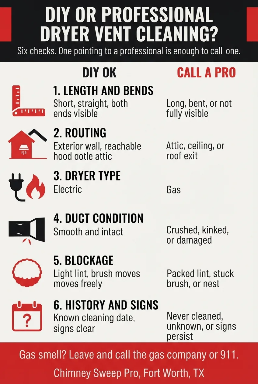 DIY vs professional dryer vent cleaning: which does your Fort Worth home need?